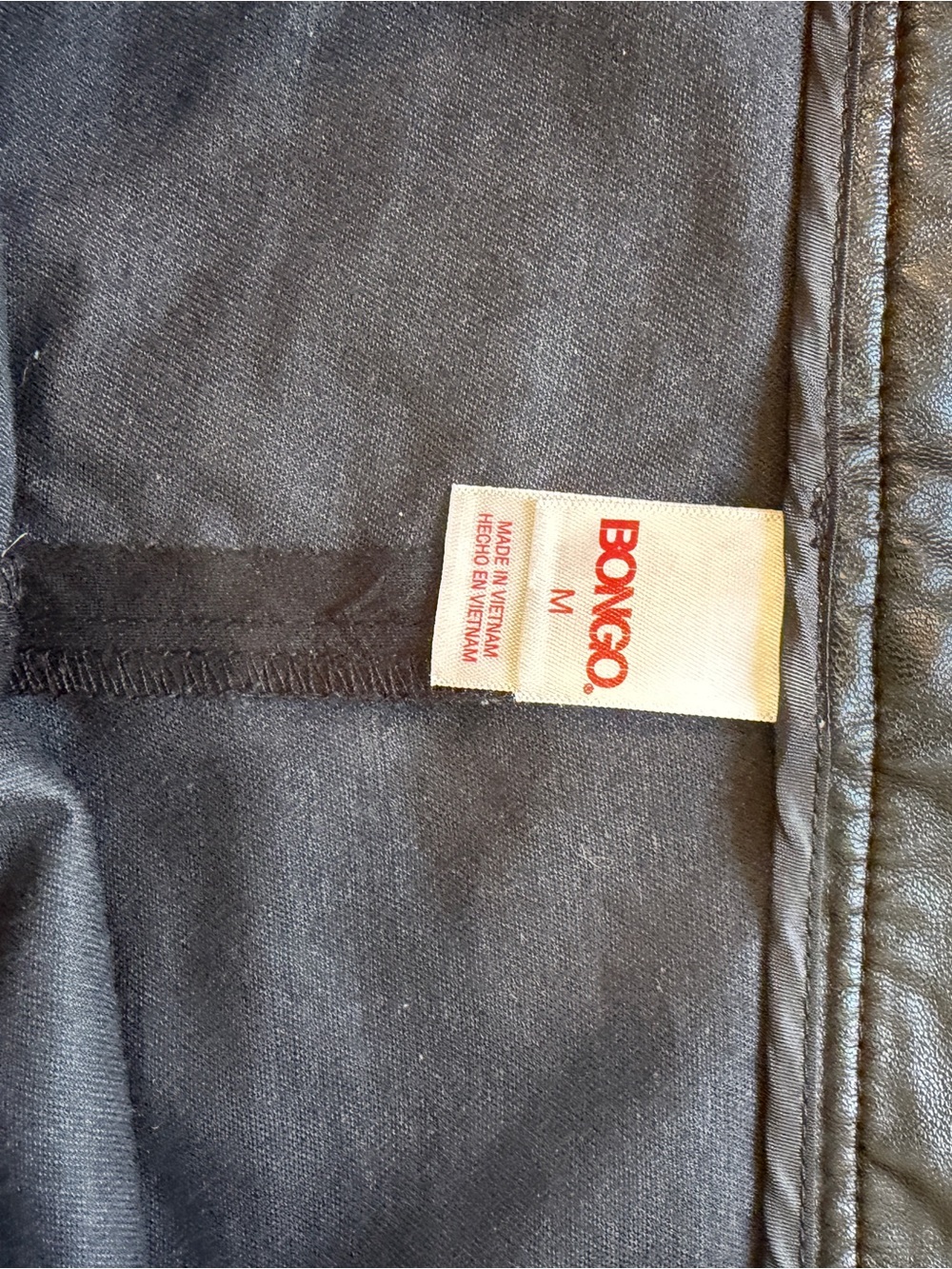 BONGO Black Faux Leather Fringe Mini Skirt - Picture 5 of 5